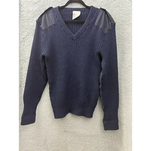 Brigade Quartermasters Other - Brigade Quartermasters Sweater Mens XL Blue 100% Wool V Neck The Woolly Pully